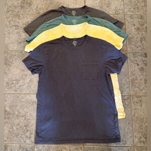 J. Crew Men's Short Sleeve T-Shirt Set - Navy, Yellow, Green, Gray
